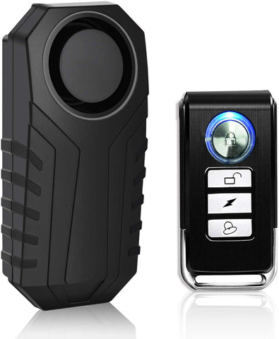 KCMYTONER 1 Pack Bike Alarm with Remote Adjustable Volume 113 dB Wireless Anti-Theft Vibration Waterproof Security Bicycle Motorcycle Alarm Vibration Motion Sensor Alarm