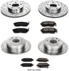 Power Stop K2283 Front & Rear Brake Kit with Drilled/Slotted Brake Rotors and Z23 Evolution Ceramic Brake Pads