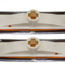Aftermarket Replacement Driver and Passenger Set Front Signal Side Marker Light Aftermarket Replacement Amber with Chrome Trim Compatible with 81-91 C/K Pickup 915557 915558