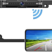 LeeKooLuu WiFi Digital Wireless Backup Camera for iPhone/Android, IP69 Waterproof Car License Plate Frame Camera for Cars,Trucks,SUVs Pickups,Vans LK8