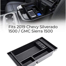 Salusy for 2019 GMC Sierra 1500 Accessories Chevy Silverado 1500 Center Console Organizer Tray-2020 Chevy Silverado/GMC Sierra 1500/2500 HD/3500 HD Armrest Box -Full Console w/Bucket Seats ONLY