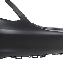 Rear Bumper Cover Compatible with MERCEDES BENZ C300/C400 2015-2018 Primed Sedan (C400 2015) - CAPA