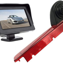 HD Waterproof Night Vision Color Rear View Brake Light Third Roof Top Mount Lamp Reverse Backup Camera for Transit 3 Brake Light 2012-2016 (Reversing Camera+7" inch Monitor)