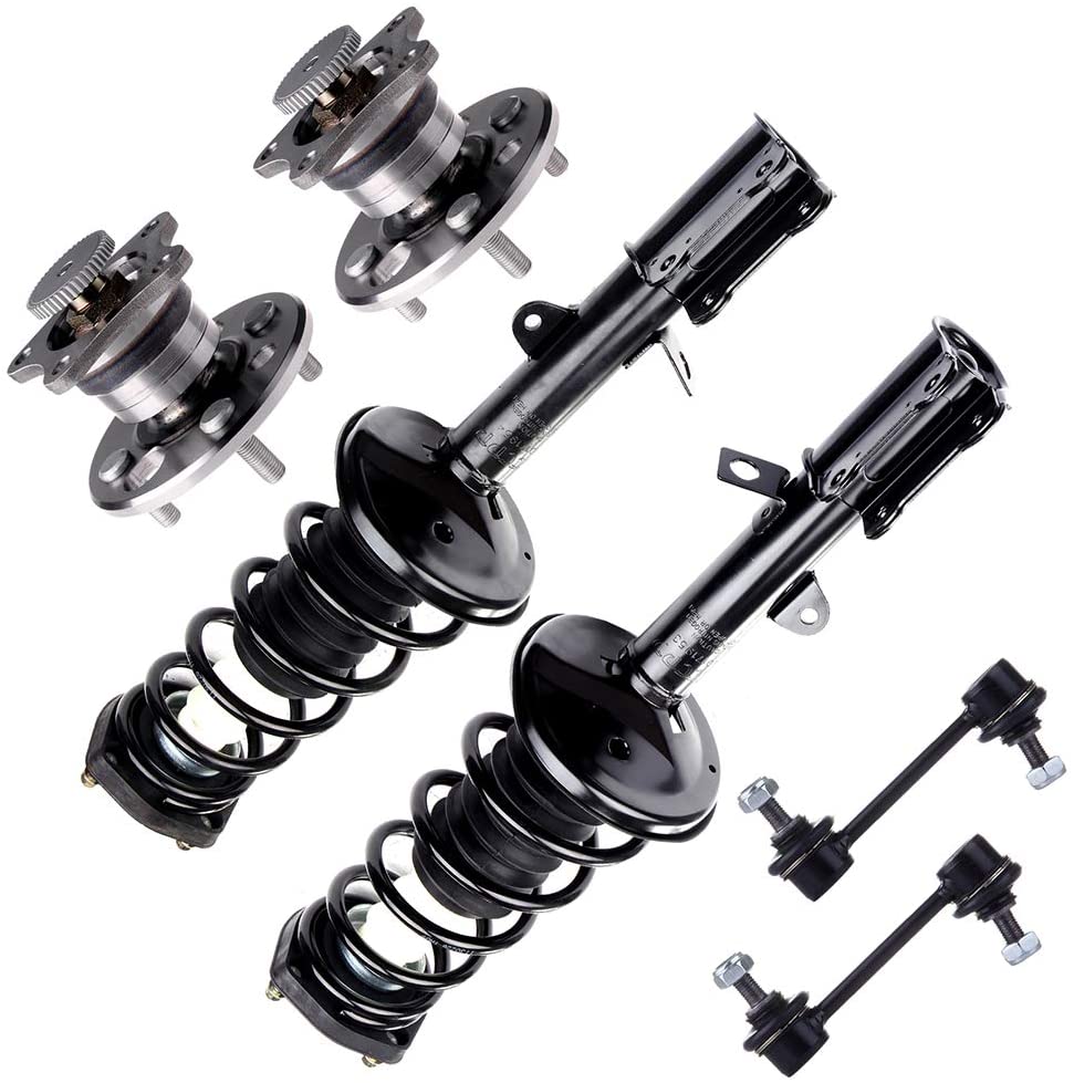 TUPARTS Rear Shocks Struts Complete Replacement Set Stabilizer Bar Link Kit，Wheel Hug fit for 98 99 00 01 02 Chevrolet Prizm 93 94 95 96 97 Geo Prizm suspension 171953 171954 512019 K954 set of 6