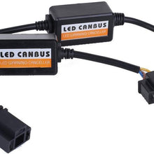 FOORDAY 2 Pcs LED Load Resistor Car H4 Warning Error Decoder Canceller Capacitor Anti-Flicker LED Headlight Harness