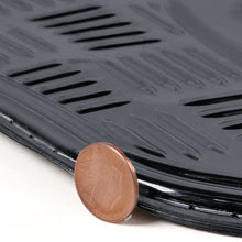 BDK Universal Fit 4-Piece Set Metallic Design Car Floor Mat - Heavy Duty All Weather with Rubber Backing (Carbon)