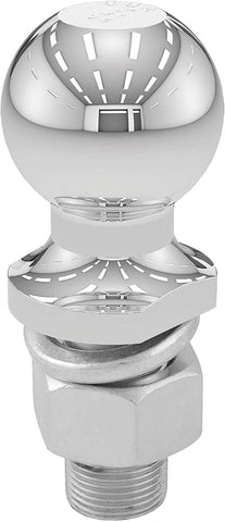 CURT 40004 Chrome Trailer Hitch Ball, 6,000 lbs, 2-Inch Diameter, 1 x 2-1/2-Inch Shank