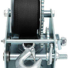 2500LBS Hand Crank Winch Hand Winch with 7M Polyester Strap Heavy-Duty Universal for Boat Trailer Trucks Pull Lift Tool
