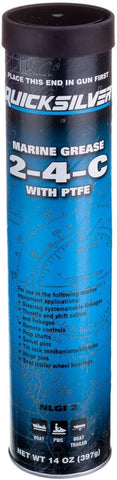 Quicksilver 802863Q1 2-4-C Marine Grease/Lubricant with PTFE, 14-Ounce Cartridge