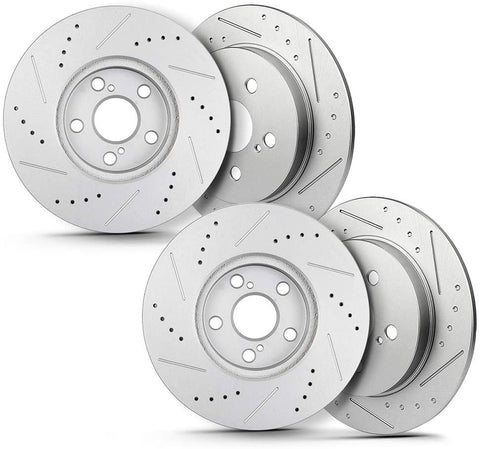 CTCAUTO Brake Rotor Kits Premium Disc fit for 2009-2010 for Pontiac Vibe,2009-2019 for Toyota Corolla,2009-2013 for Toyota Matrix