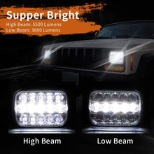 BICYACO DOT 110W 5x7 Inch Led Headlights 7x6 Inch Hi/Low Led Sealed Beam Headlamp for Jeep Wrangler YJ Cherokee XJ H4 Plug H6054 Headlights H5054 6054 6052 Toyota Pickup（Chrome）