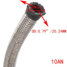 10 Feet 10AN AN10 5/8" Fuel Line Hose Braided Stainless Steel Oil Gas Fuel Hose CPE Synthetic Rubber Line Silver