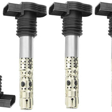 Set of 4 Ignition Coils Pack for Volkswagen Golf Beetle Jetta Passat Audi A4 A6 Quattro Allroad TT Quattro
