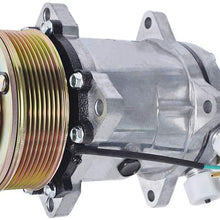 labwork AC Compressor & A/C Clutch, A/C Ports 8 Grooves Replacement for SD508 Sanden Style Jeep Wrangler 1985-1990 9537 CO9537C 1521110