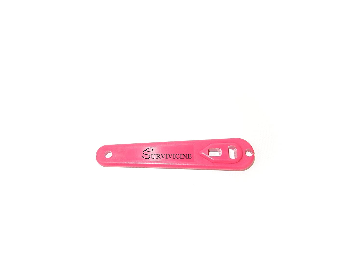 Survivicine Oxygen Wrench with Slot for Easily Removing Oxygen Tank Seals for D and E Oxygen Cylinders - Pink