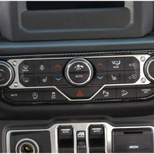 RT-TCZ Carbon Fiber Center Control Air Conditioner Switch Cover Trim Frame for 2018-2020 Jeep Wrangler JL JLU