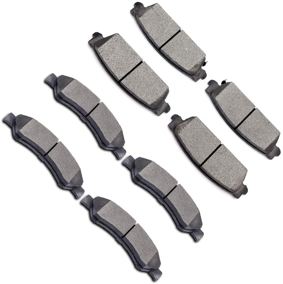 Ceramic brakes Pads,OCPTY Quick Stop Front Rear Brake Pad fit for 2007 Cadillac Escalade 2007 Chevrolet Avalanche/Tahoe/Silverado 1500/Suburban 1500/Sierra 1500 2007 GMC Yukon/Yukon XL 1500