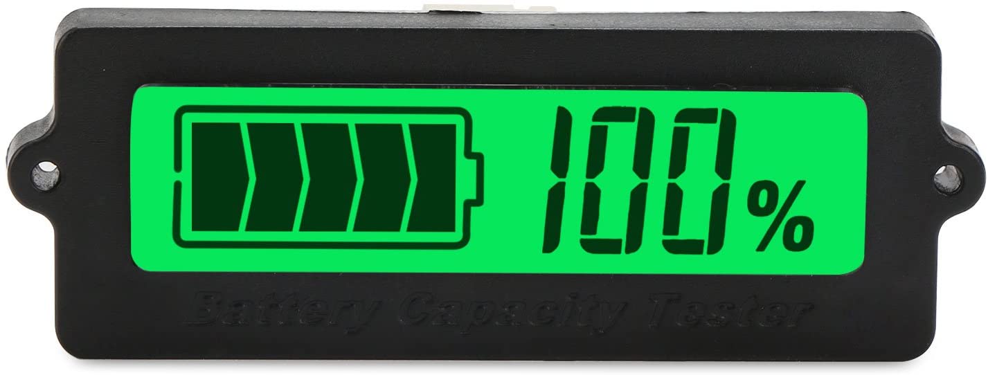 DROK 48V Battery Meter, DC 8-63V Lead Acid Battery Capacity Tester 12V 24V 36V 48 V LCD Digital Battery Monitor Panel Gauge, Lithium Battery Status Indicator for Universal Auto Car Vehicle