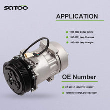SCITOO AC Compressor CO 4691C Compatible with 1997-2000 for Jeep Cherokee 2.5L