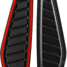 Air Flow Intake Cover, 2pcs Carbon Fiber Style Car Air Flow Intake Decorative Scoop Bonnet Vent Hood Cover Universal Air Flow Vent Protection Cover