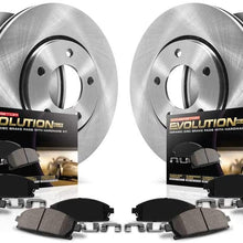 Power Stop KOE7581 Autospecailty Stock Replacement Front and Rear Brake Kit- Stock Brake Rotors and Ceramic Brake Pads