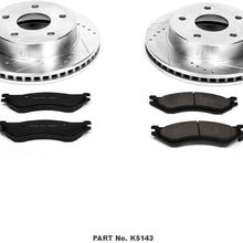 Power Stop K5143 Front Brake Kit with Drilled/Slotted Brake Rotors and Z23 Evolution Ceramic Brake Pads