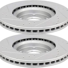 Premium Front 2pcs Drilled & Slotted brake Rotor ANPART fit for 2013-2018  Altima