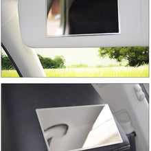 ZaCoo Car Visor Mirror Seatback Makeup Mirror, Large Stainless Steel Makeup Travel Vanity Mirror 5.9"X3.1" Universal for Car Visor, Seatback, Dash Board,Window