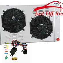 ALLOYWORKS 3 Row Radiator+Shroud+Fan+Relay Fits For 1973-1987 78 85 Chevy C10 C20 C30 K10 Blazer/GMC/Deluxe Pickup Truck