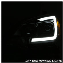 Spyder Auto 9042966 DRL LED Light Bar Projector Headlights Black Halogen Models Only DRL LED Light Bar Projector Headlights
