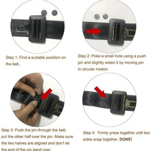 Y-Axis Seat Belt Button Buckle Clip Stop - Universal Fit Stopper Kit (Black + Beige + Grey, 18 Sets)
