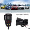Horns, 7 Sounds Universal Loud Car Audio Speaker Auto Loudspeaker Horn Siren