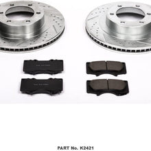 Power Stop K2421 Front Brake Kit with Drilled/Slotted Brake Rotors and Z23 Evolution Ceramic Brake Pads
