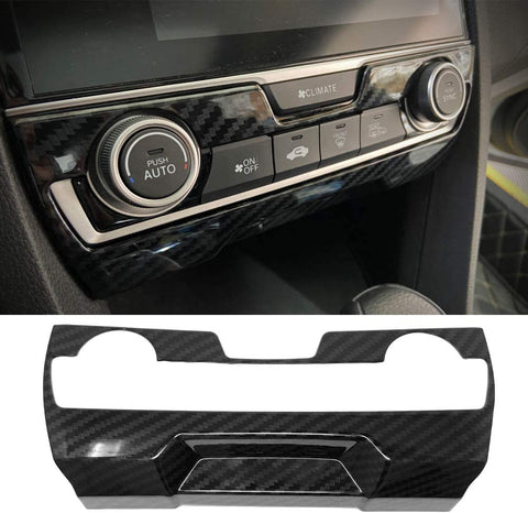 GZXinWei Center Console Panel Trim ABS Carbon Fiber Style Interior Decoration Accessories for Honda 10th Gen Civic 2016 2017 2018 2019 2020