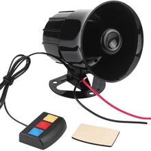 Anauto 12V 30W Car Motorcycle Alarm Warning Siren Horn 3 Sound Loud Speaker