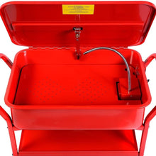 Goplus 20 Gallon Mobile Parts Washer Cart Electric Solvent Pump Cleaner