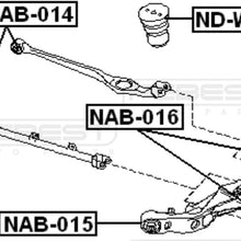 FEBEST NAB-015 Arm Bushing for Rear Arm
