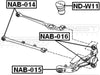 FEBEST NAB-014 Arm Bushing for Track Control Arm
