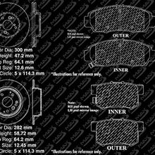 Max Brakes Front & Rear Performance Brake Kit [ Premium Slotted Drilled Rotors + Ceramic Pads ] KT005933 | Fits: 2004 04 2005 05 2006 06 Acura TL w/Automatic Transmission Models