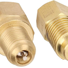 Air Conditioner Adapter,2pcs 1/4SAE-1/2ACME Adapter Connector Coupler for R134A Car Air Conditioner