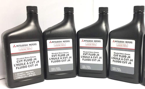 Genuine Mitsubishi J4 (J1) CVT Transmission Fluid - 4 Quarts - MZ320185 Lancer Outlander & Sport with CVT Transmission