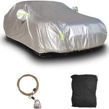 Shieldo Basic Car Cover with Build-in Storage Bag Door Zipper Windproof Straps and Buckles 100% Waterproof All Season Weather-Proof Fit 170"-190" Length Sedan