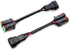 iJDMTOY (2) Heavy Duty Wirings Fog Light Converter Adapters From H10 9145 9006 To Dual-Output Deutsch DT DTP Connectors, Good For Cubic LED Pod Lights, LED Light Bar, LED Work Lamps, etc