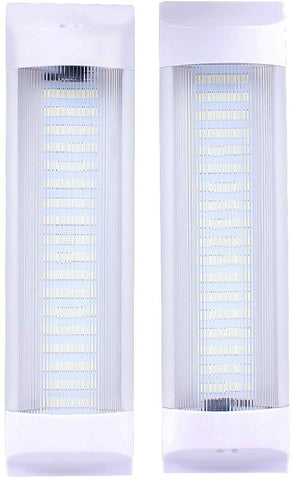 72 LEDs 11 inches Car Interior Led Light Bar White Light Tube with On/Off Switch for Car Van Truck RV Camper Boat Work as Map Light Dome Light Trunk or Cargo Area Light Rear Room Light, Pair of 2