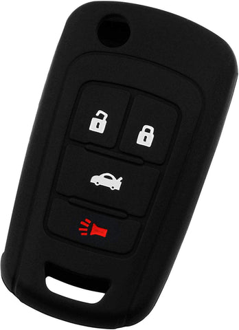 KeyGuardz Keyless Entry Remote Car Key Fob Outer Shell Cover Soft Rubber Protective Case For Chevy Buick GMC OHT01060512