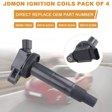 JDMON Compatible with Ignition Coils Toyota Lexus Scion Camry RAV4 Solara Matrix Highlander HS250h TC 2.0L 2.4L L4 2001-2012 90919-02244 UF333 Pack of 4