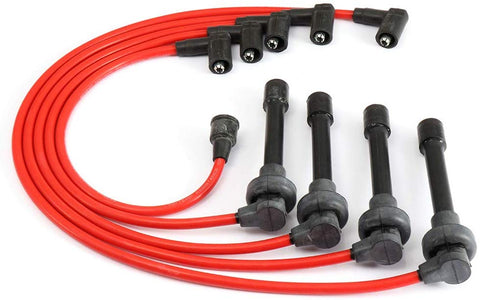 TUPARTS Pack of 5 Ignition Wire Sets Compatible with Honda Accord/Civic/Civic del Sol 1992-2002
