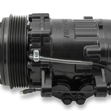 Holley 199-104 A/C Compressor SD7 Sanden Uses R-134A Black A/C Compressor