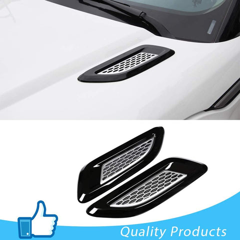YUECHI for Discovery Sport,Discovery 4/5,Freelander 2,Range Rover evoque Car Exterior Engine Hood Air Outlet Vent Cover Trim Car Accessories