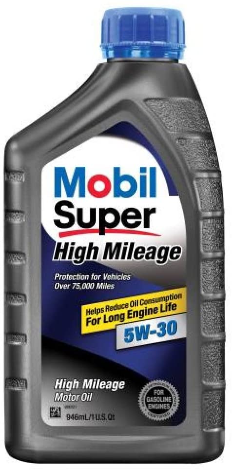 Mobil Super (112906-6PK High Mileage 5W-30 Motor Oil - 1 Quart, (Pack of 6)